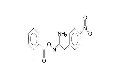 (Z)-N-(2-methylbenzoyloxy)-2-(4-nitrophenyl)acetic acid imide amide