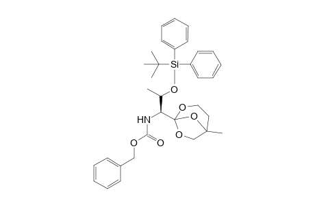 (1S,2R)-[2-(tert-Butyldiphenylsiloxy)-1-(5-methyl-2,7,8-trioxabicyclo[3.2.1]oct-1-yl)propyl]carbamic acid benzyl ester