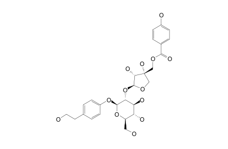CUCURBITOSIDE-B;2-(4-HYDROXYPHENYL)-ETHANOL-4-O-[5-O-(4-HYDROXY)-BENZOYL]-BETA-D-APIOFURANOSYL-(1->2)-BETA-D-GLUCOPYRANOSIDE