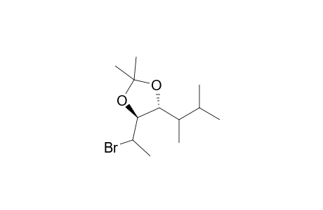 (4R,5S)-2,2-Dimethyl-4-(1',2'-dimethylpropyl)-5-(1'-bromoethyl)-1,3-dioxolane: