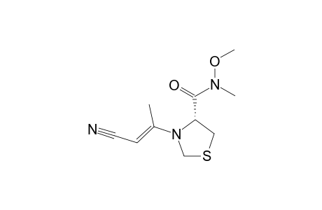 2-(3'-Cyano-1'-methylvinyl)-N-methoxy-N-methylthiazolidine-4-carboxamide