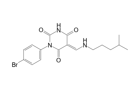 Pyrimidine-2,4,6(1H,3H,5H)-trione, 1-(4-bromophenyl)-5-(4-methylpentylaminomethylene)-