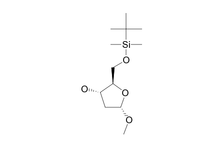 METHYL-5-O-(TERT.-BUTYLDIMETHYLSILYL)-2-DEOXY-ALPHA-D-ERYTHRO-PENTOFURANOSIDE