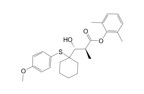 (2,6-dimethylphenyl) (2S,3R)-3-hydroxy-3-[1-(4-methoxyphenyl)sulfanylcyclohexyl]-2-methyl-propanoate