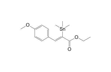 Ethyl 3-(4-methoxyphenyl)-2-(trimethylstannyl)prop-2-enoate