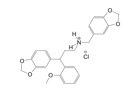 1,3-benzodioxole-5-propanaminium, N-(1,3-benzodioxol-5-ylmethyl)-gamma-(2-methoxyphenyl)-, chloride