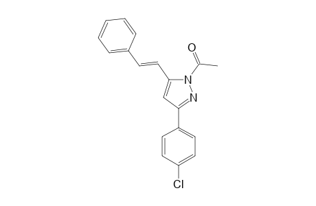 1-ACETYL-3-(4-CHLOROPHENYL)-5-STYRYLPYRAZOLE