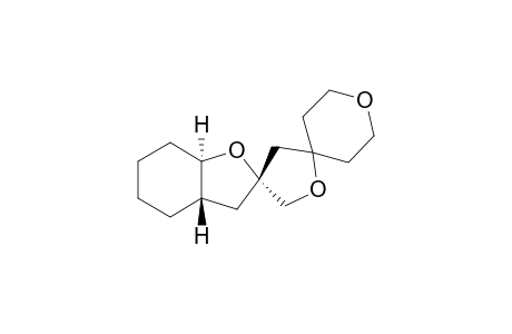 (2R*,3aS*,7aR*)-Dispiro[perhydrobenzo[b]furan-2,4'-tetrahydrofuran-2',4"-tetrahydro-2H-pyran]