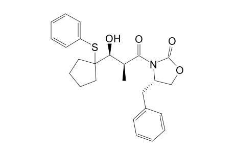 syn-(4S)-3-[(2S,3S)-3-Hydroxy-2-methyl-1-oxo-3-(1-phenylsulfanylcyclopentyl)propyl]-4-phenylmethyl-1,3-dioxazolidin-2-one