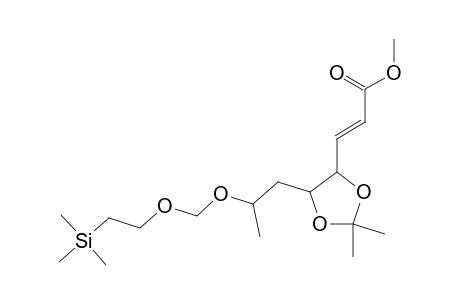 1,3-Dioxolane-4-prop-2-enoic acid, 2,2-dimethyl-5-[2-(2-trimethylsilylethoxymethoxy)propyl]-, methyl ester