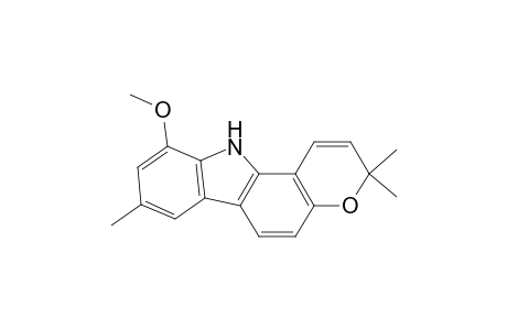 Pyrano[3,2-a]carbazole, 3,11-dihydro-10-methoxy-3,3,8-trimethyl-