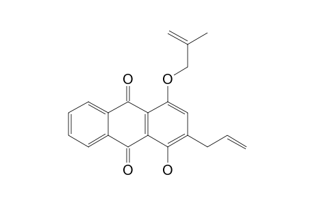 1-Hydroxy-4-(2''-methylprop-2''-enyloxy)-2-(prop-2'-enyl)anthraquinone