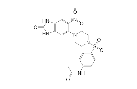 N-(4-{[4-(6-nitro-2-oxo-2,3-dihydro-1H-benzimidazol-5-yl)-1-piperazinyl]sulfonyl}phenyl)acetamide