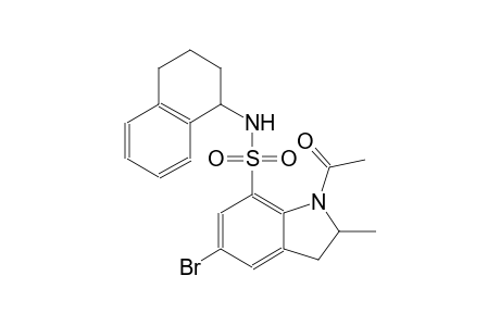 1H-indole-7-sulfonamide, 1-acetyl-5-bromo-2,3-dihydro-2-methyl-N-(1,2,3,4-tetrahydro-1-naphthalenyl)-