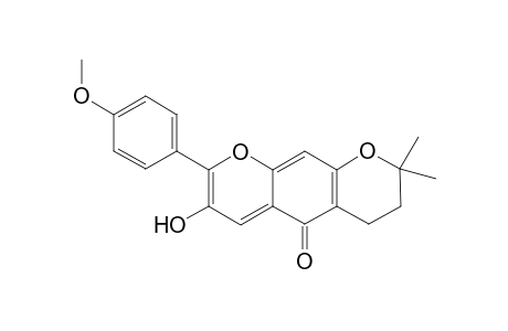 2H,6H-Benzo[1,2-b:5,4-b']dipyran-6-one, 3,4-dihydro-7-hydroxy-8-(4-methoxyphenyl)-2,2-dimethyl-
