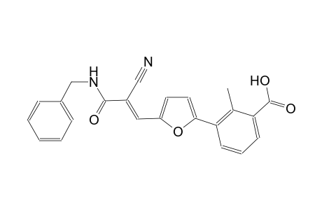 3-{5-[(1E)-3-(benzylamino)-2-cyano-3-oxo-1-propenyl]-2-furyl}-2-methylbenzoic acid