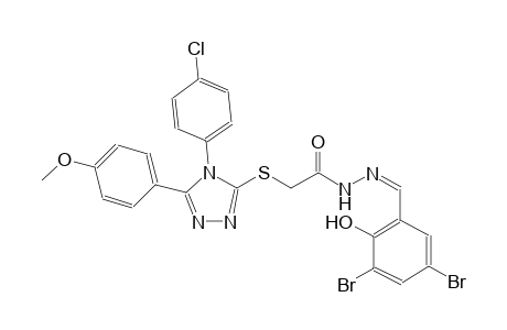 2-{[4-(4-chlorophenyl)-5-(4-methoxyphenyl)-4H-1,2,4-triazol-3-yl]sulfanyl}-N'-[(Z)-(3,5-dibromo-2-hydroxyphenyl)methylidene]acetohydrazide