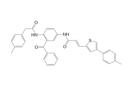 N-[3-Benzoyl-4-(4-tolylacetylamino)phenyl]-3-[4-(4-methylphenyl)-2-thienyl]acrylic acid amide
