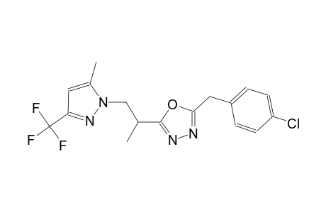 2-(4-chlorobenzyl)-5-{1-methyl-2-[5-methyl-3-(trifluoromethyl)-1H-pyrazol-1-yl]ethyl}-1,3,4-oxadiazole