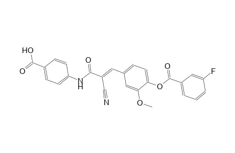 4-[((2E)-2-cyano-3-{4-[(3-fluorobenzoyl)oxy]-3-methoxyphenyl}-2-propenoyl)amino]benzoic acid