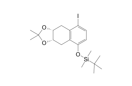 (+-)-1-tert-Butyldimethylsilyloxy-4-iodo-6.alpha.,7.alpha.(isopropylidenedioxy)-5,6,7,8-tetrahydronaphthyllene