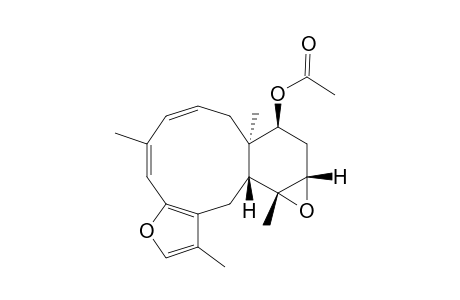 Oxireno[5',6']benzo[1',2':4,5]cyclodeca[1,2-b]furan-3-ol, 1a,2,3,3a,4,12,12a,12b-octahydro-3a,7,11,12b-tetramethyl-, acetate, [1aS-(1aR*,3R*,3aS*,5Z,7Z,12aS*,12bS*)]-