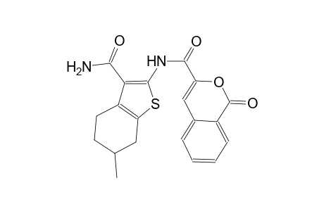 N-[3-(aminocarbonyl)-6-methyl-4,5,6,7-tetrahydro-1-benzothien-2-yl]-1-oxo-1H-2-benzopyran-3-carboxamide