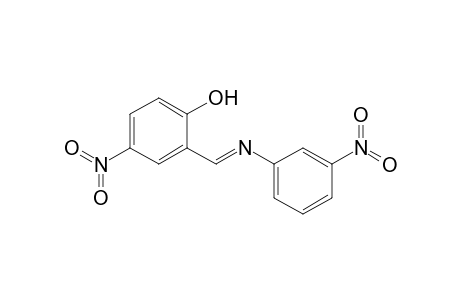 4-Nitro-2-((E)-[(3-nitrophenyl)imino]methyl)phenol