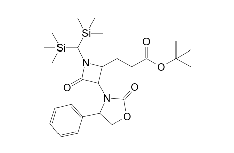 N-Bis(trimethylsilyl)methyl-2-[2-(tert-butoxycarbonyl)ethyl]-3-(2-oxo-4-phenyloxazolidin-3-yl)-1-azacyclobutan-4-one