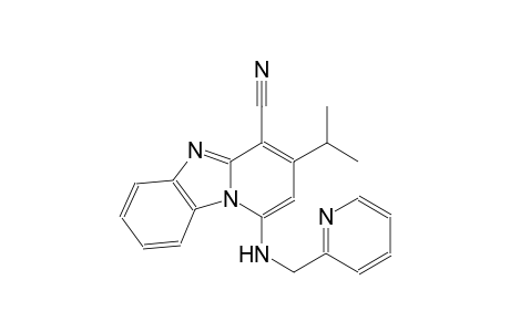 3-isopropyl-1-[(2-pyridinylmethyl)amino]pyrido[1,2-a]benzimidazole-4-carbonitrile