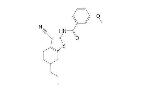 N-(3-cyano-6-propyl-4,5,6,7-tetrahydro-1-benzothien-2-yl)-3-methoxybenzamide