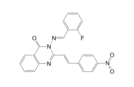 3-[(E)-(2-fluorobenzylidene)amino]-2-[(E)-2-(4-nitrophenyl)vinyl]quinazolin-4-one