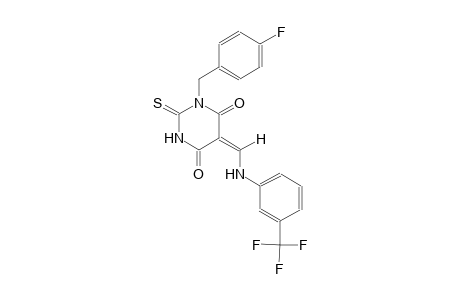 (5E)-1-(4-fluorobenzyl)-2-thioxo-5-{[3-(trifluoromethyl)anilino]methylene}dihydro-4,6(1H,5H)-pyrimidinedione