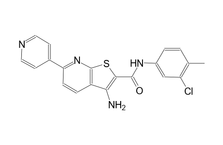 3-amino-N-(3-chloro-4-methylphenyl)-6-(4-pyridinyl)thieno[2,3-b]pyridine-2-carboxamide
