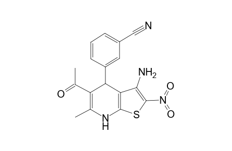 3-(5-Acetyl-3-amino-6-methyl-2-nitro-4,7-dihydrothieno[2,3-b]pyridin-4-yl)benzonitrile