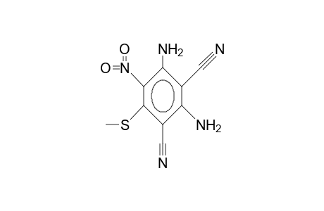 2,4-Diamino-6-methylthio-5-nitro-1,3-benzenedinitrile