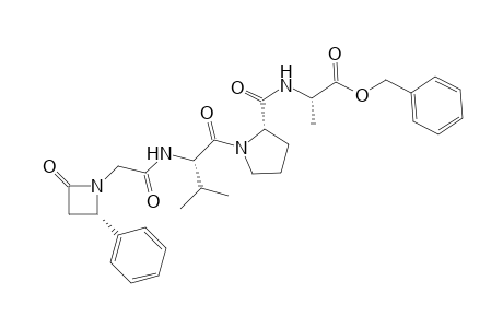 [2-(<S>-2'-Oxo-4'-phenylazetidin-1'-yl)acetyl]-L-valyl-L-prolyl-L-alanine - benzyl ester