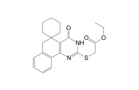 ethyl 2-{4-oxo-4,6-dihydro-3H-spiro[benzo[h]quinoline-5,1'-cyclohexan]-2-ylsulfanyl}acetate