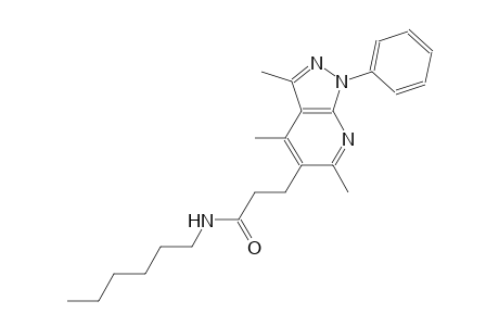 1H-pyrazolo[3,4-b]pyridine-5-propanamide, N-hexyl-3,4,6-trimethyl-1-phenyl-