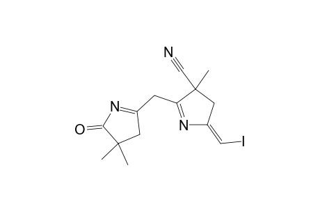 3,3-Dimethylpyrrolidin-2-one, 2-(3-cyano-5-iodomethylene-3-methyl-3,4(5H)-dihydropyrrol-5-yl)methylene-