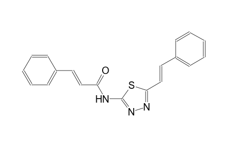 (2E)-3-phenyl-N-{5-[(E)-2-phenylethenyl]-1,3,4-thiadiazol-2-yl}-2-propenamide