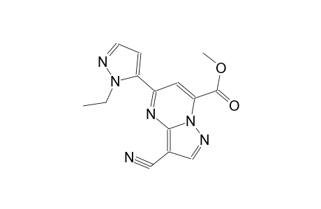 pyrazolo[1,5-a]pyrimidine-7-carboxylic acid, 3-cyano-5-(1-ethyl-1H-pyrazol-5-yl)-, methyl ester