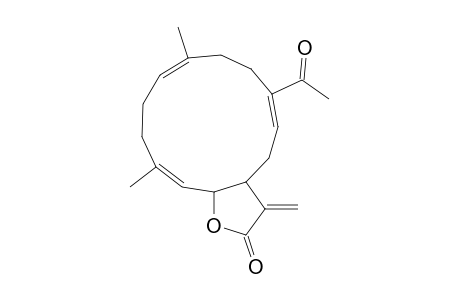 2H-Cyclotrideca[b]furan-2-one, 6-acetyl-3,3a,4,7,8,11,12,14a-octahydro-9,13-dimethyl-3-methylene-