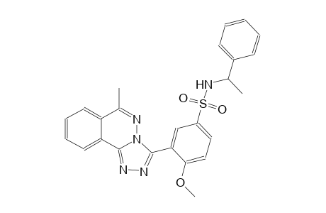 4-methoxy-3-(6-methyl[1,2,4]triazolo[3,4-a]phthalazin-3-yl)-N-(1-phenylethyl)benzenesulfonamide