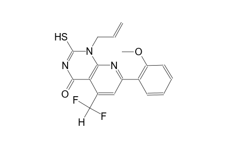 pyrido[2,3-d]pyrimidin-4(1H)-one, 5-(difluoromethyl)-2-mercapto-7-(2-methoxyphenyl)-1-(2-propenyl)-