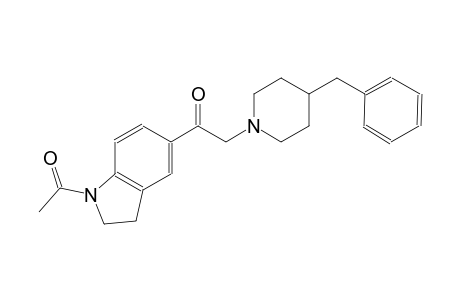 ethanone, 1-(1-acetyl-2,3-dihydro-1H-indol-5-yl)-2-[4-(phenylmethyl)-1-piperidinyl]-
