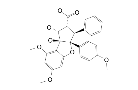 (1R,2R,3S,3aR,8bS)-1,8b-dihydroxy-6,8-dimethoxy-3a-(4-methoxyphenyl)-3-phenyl-2,3-dihydro-1H-cyclopenta[b][1]benzoxole-2-carboxylic acid