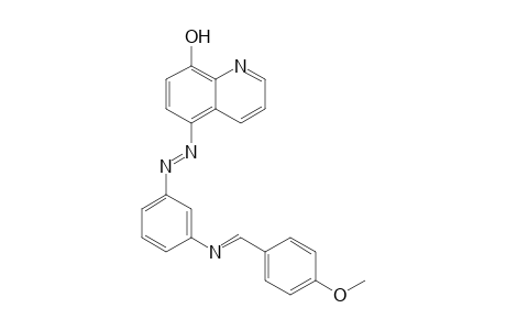 5-((3-(4-methoxybenzylideneamino)phenyl)diazenyl)quinolin-8-ol