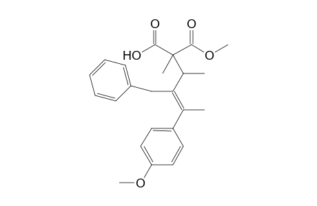 t-Methyl 2-(1'-methyl-2'-benzyl-3'-(4"-methoxyphenyl)but-2'-enyl)malonate