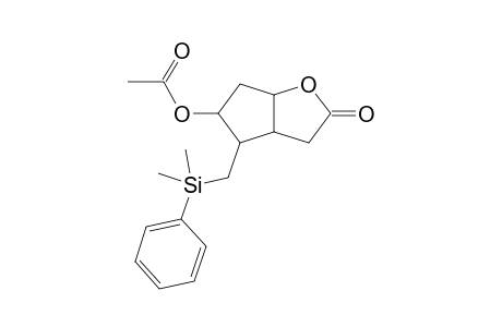 5-Acetoxy-4-[(dimethylphenylsilyl)methyl]hexahydro-2H-cyclopenta[b]furan-2-one